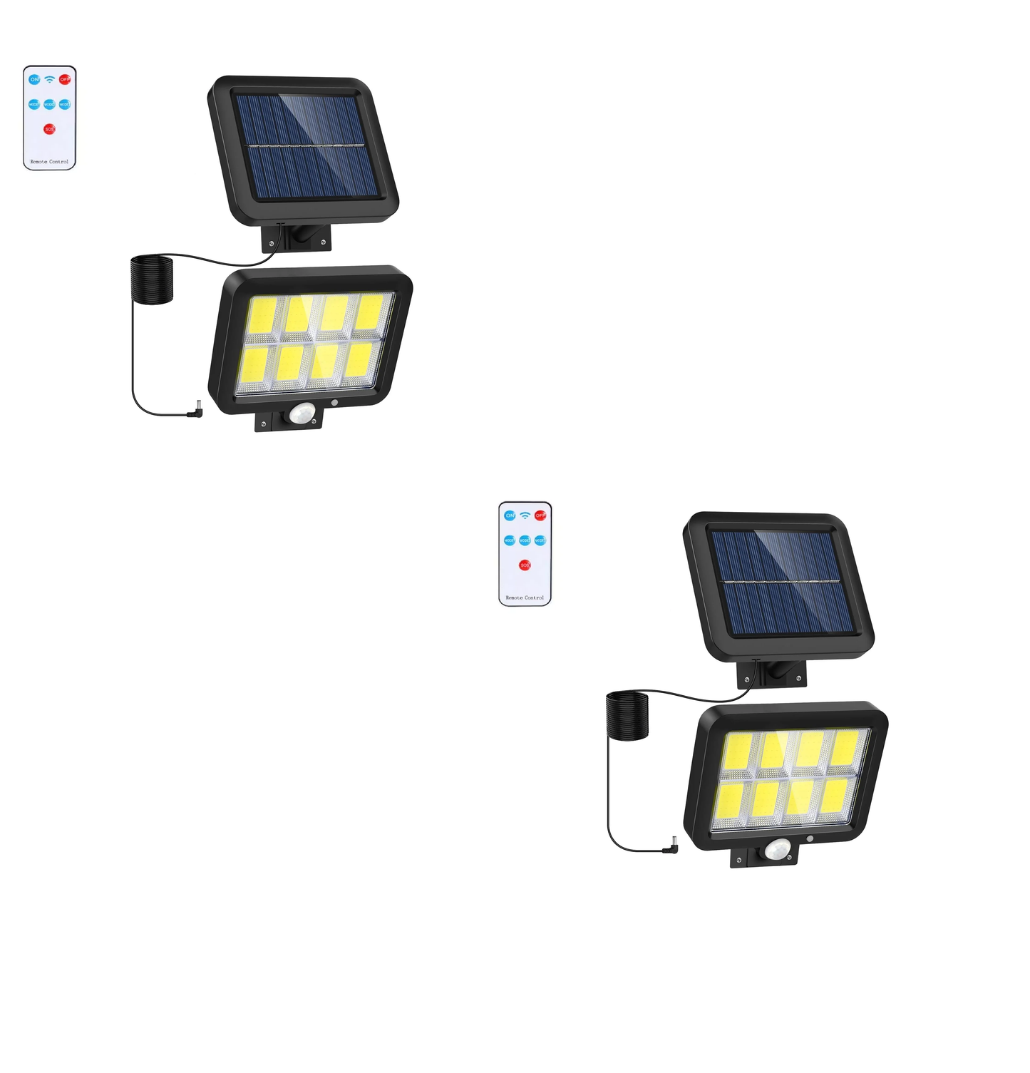 Zonnepaneel Buitenlamp met Bewegingssensor – 78 LED – IP65 Waterdicht – 4 Lichtstanden – Wandmontage