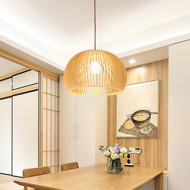 Aziatische Bamboe Hanglamp Beige Klein/Groot Hangend