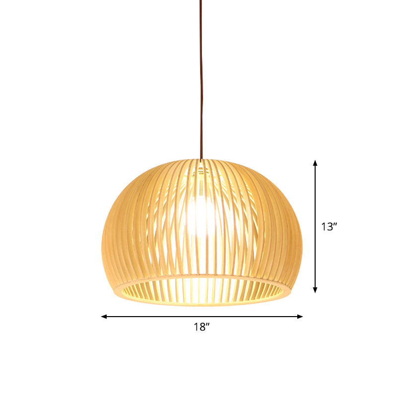 Aziatische Bamboe Hanglamp Beige Klein/Groot Hangend