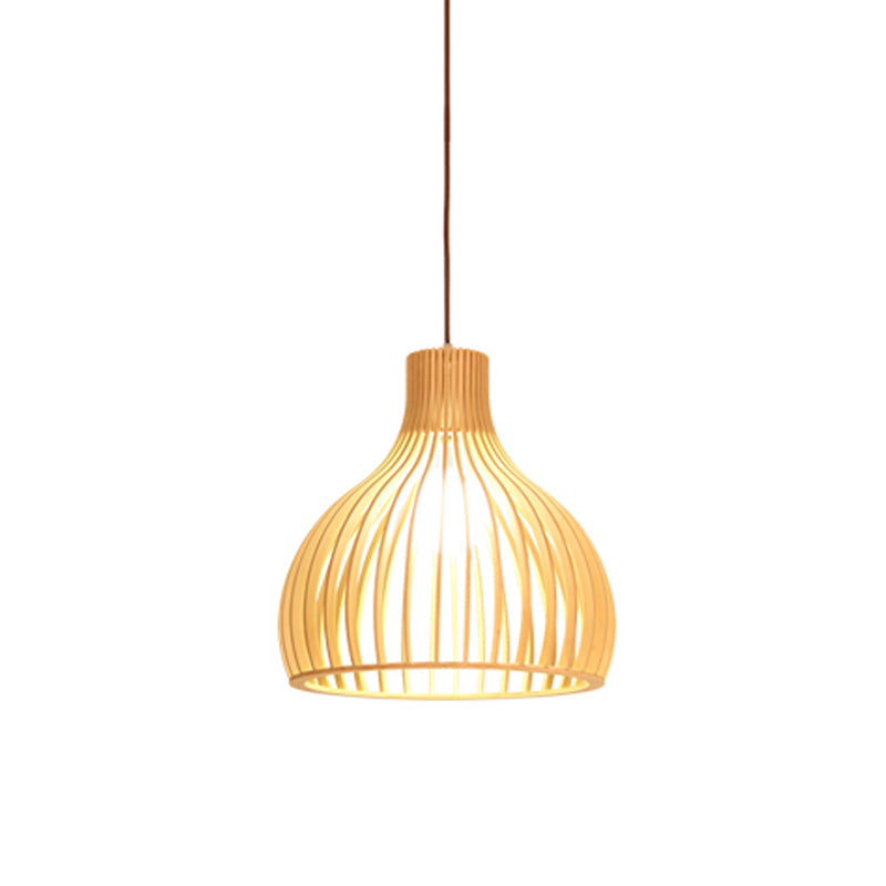 Aziatische Bamboe Hanglamp Beige Klein/Groot Hangend