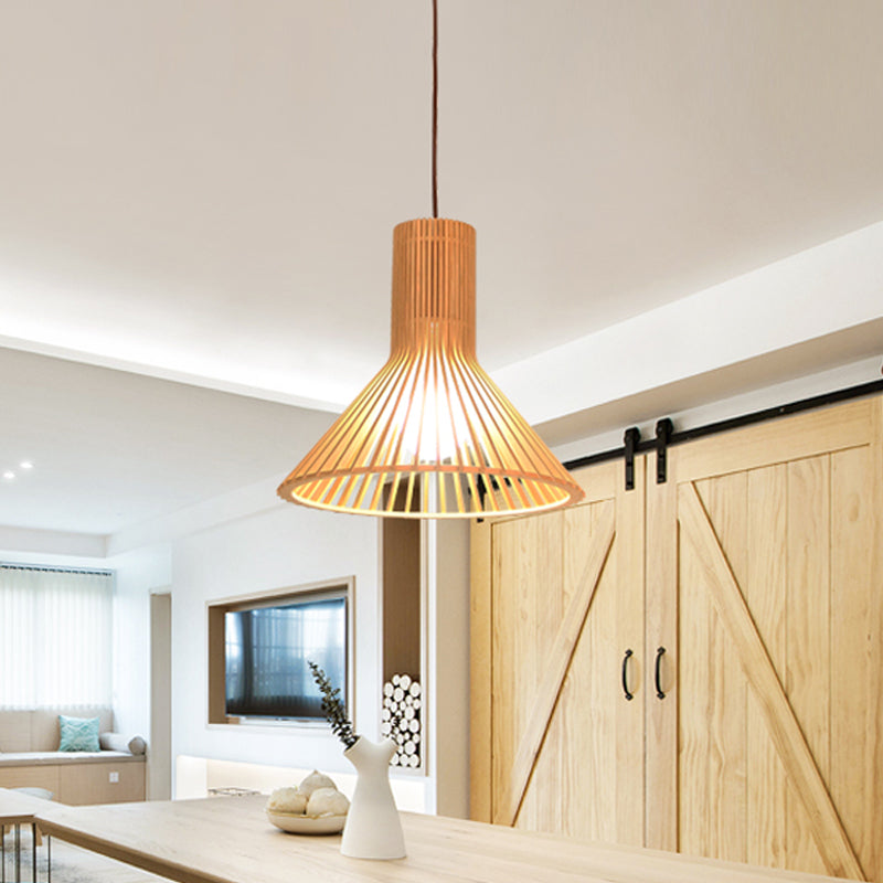 Aziatische Bamboe Hanglamp Beige Klein/Groot Hangend
