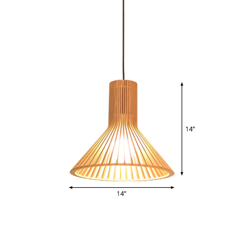 Aziatische Bamboe Hanglamp Beige Klein/Groot Hangend
