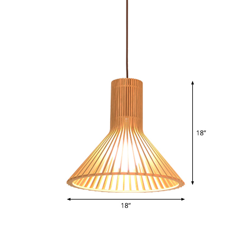 Aziatische Bamboe Hanglamp Beige Klein/Groot Hangend