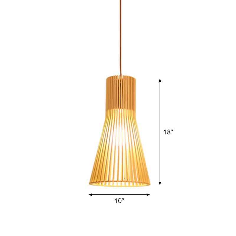 Aziatische Bamboe Hanglamp Beige Klein/Groot Hangend
