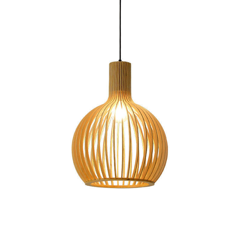 Aziatische Bamboe Hanglamp Beige Klein/Groot Hangend