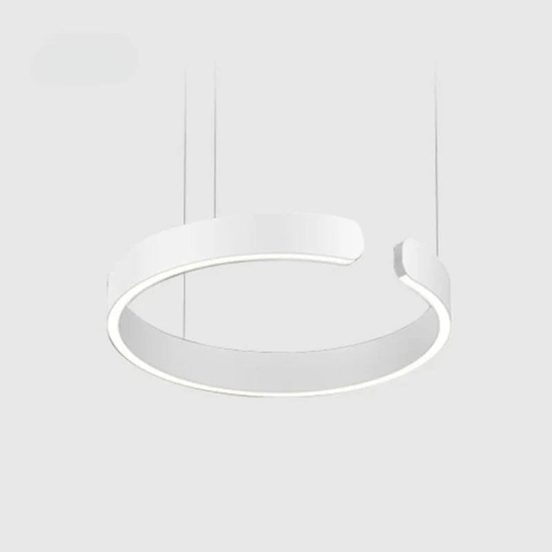 Edge Moderne Cirkel LED Hanglamp Zwart/Wit/Goud Metaal Slaap/Eet/Woonkamer