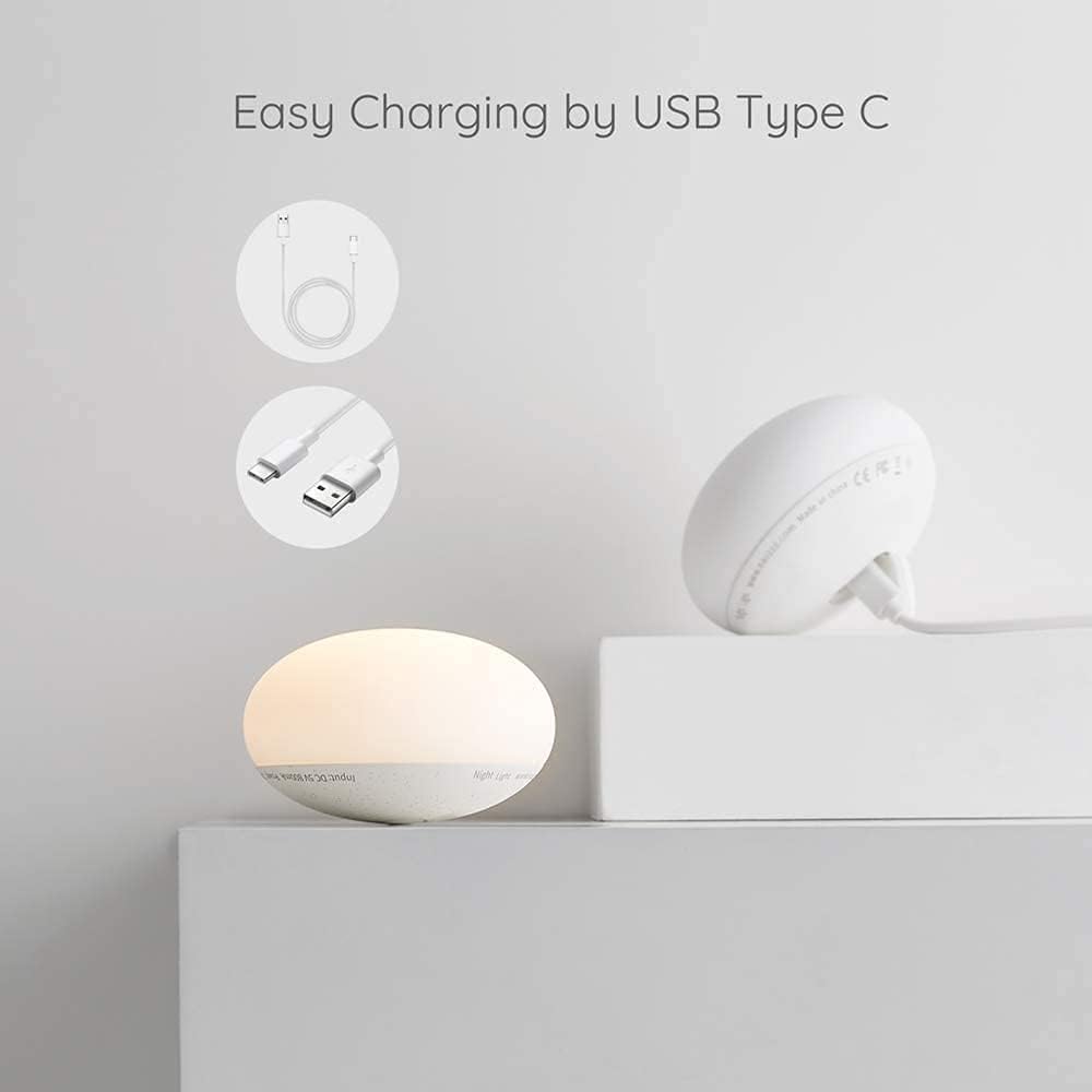 Borstvoedings Nachtlampje – BPA-vrij Siliconen – Traploze Aanraakdimmer – Oogvriendelijk & Draagbaar – USB Oplaadbaar