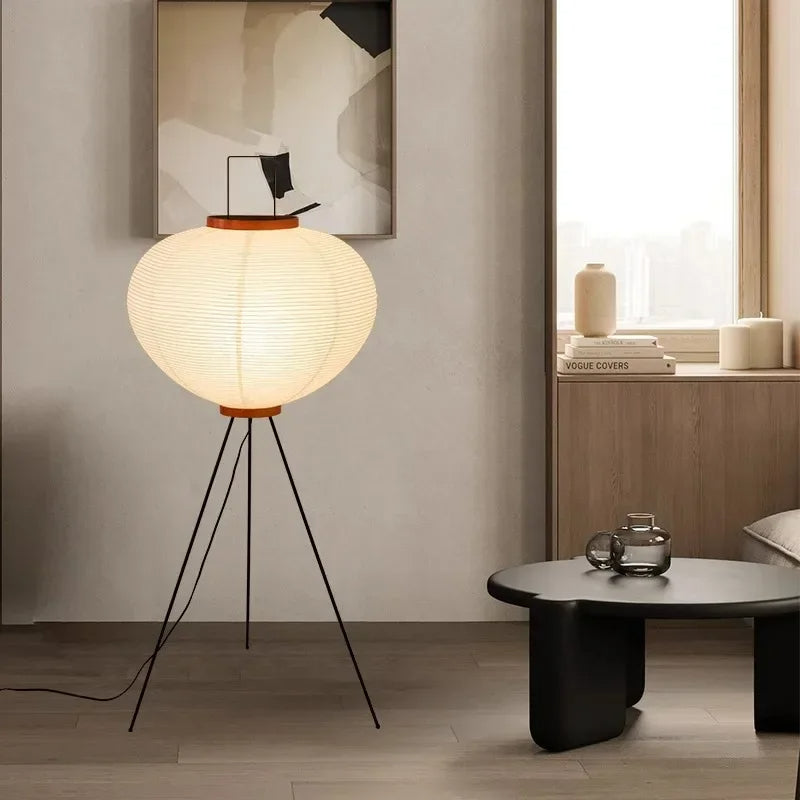 Japandi Designer Vloerlamp van Rijstpapier