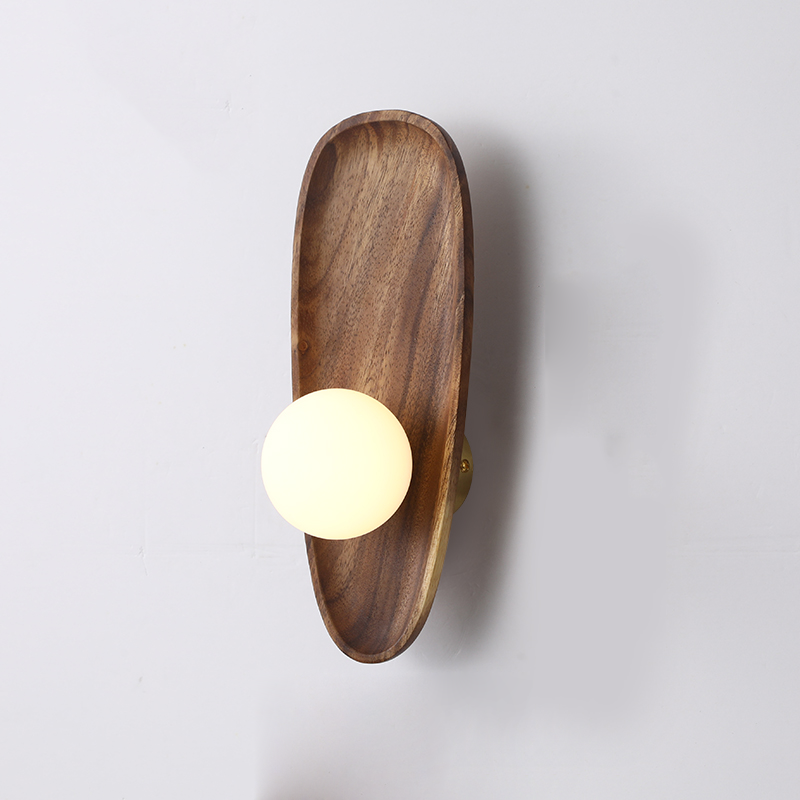 WoodGlo – Minimalistische Wandlamp van Massief Hout met LED Verlichting