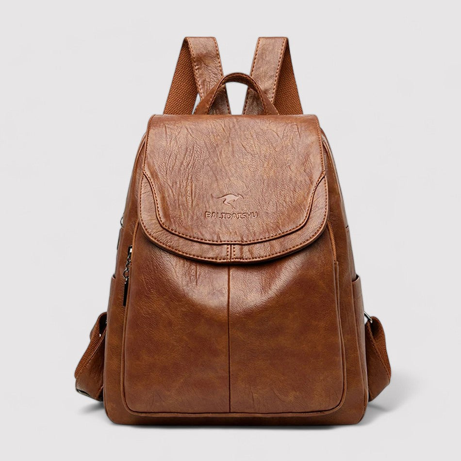 Luxe Leren Anti-Diefstal Rugzak
