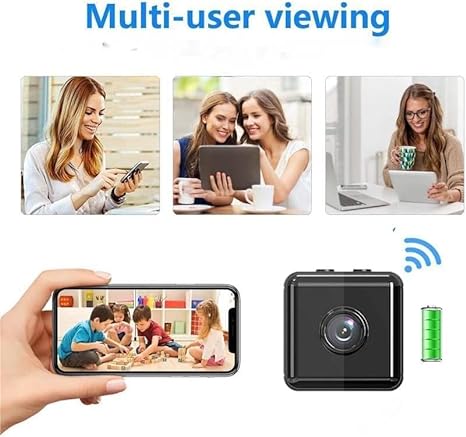 Mini Draadloze Beveiligingscamera 1080P – WiFi IP Camera voor Binnen & Buiten – App-bediening – SD-kaart Ondersteuning – iPhone & Android