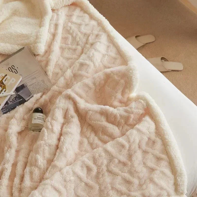 Luxe Winterdeken van Lamswol & Fleece – Extra Dik & Warm – Ademend & Zacht – Voor Slaapkamer & Woonkamer