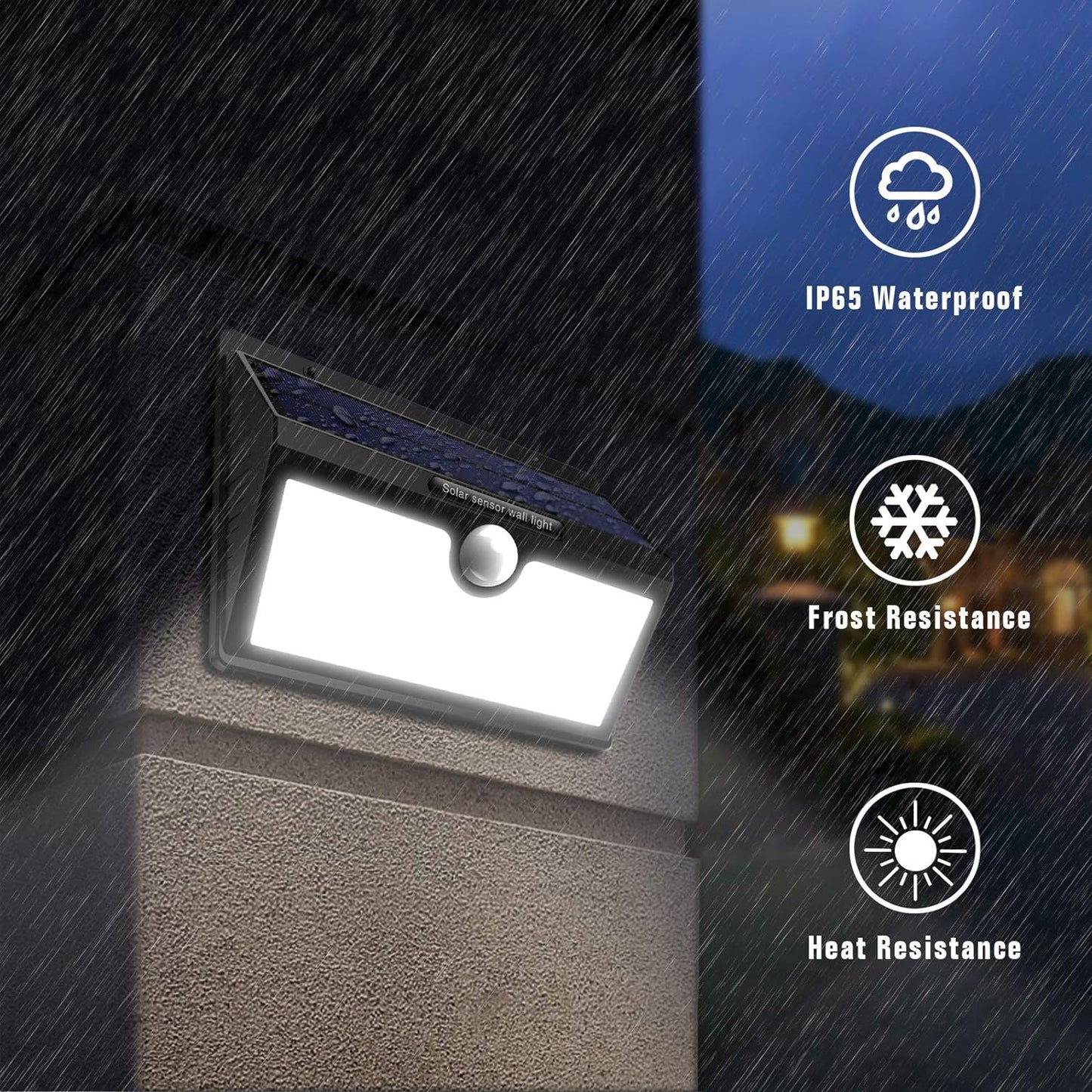Zonnepaneel Buitenlamp met Bewegingssensor – 78 LED – IP65 Waterdicht – 4 Lichtstanden – Wandmontage