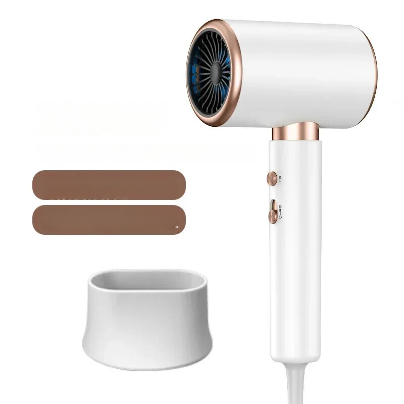 Föhn met Borstel – 2200W – Ionische Haardroger met Vouwbaar Handvat – 3 Snelheden – Koud/Warm Lucht – EU Stekker