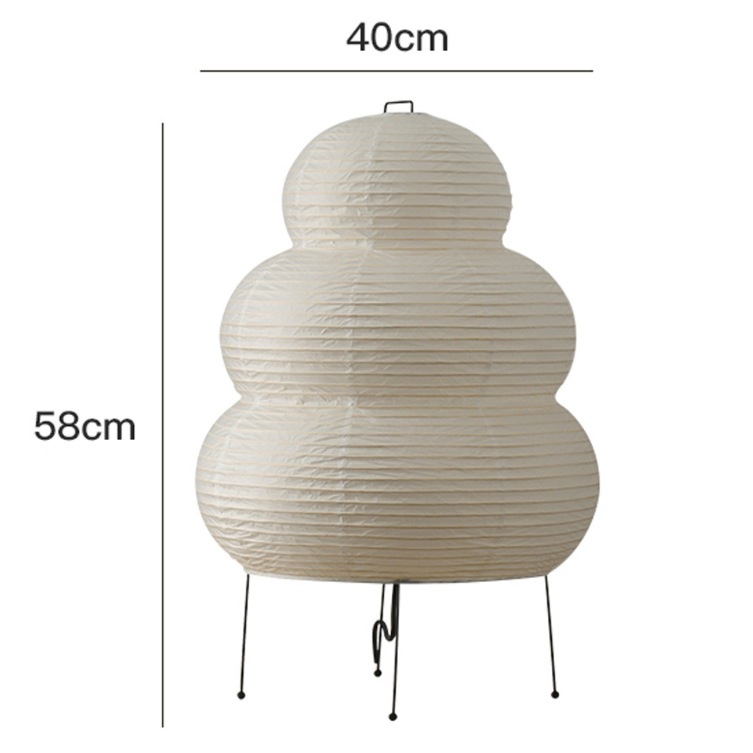 ZenGlow Japandi Rijstpapier Vloerlamp – Minimalistische Wabi-Sabi Sfeerverlichting