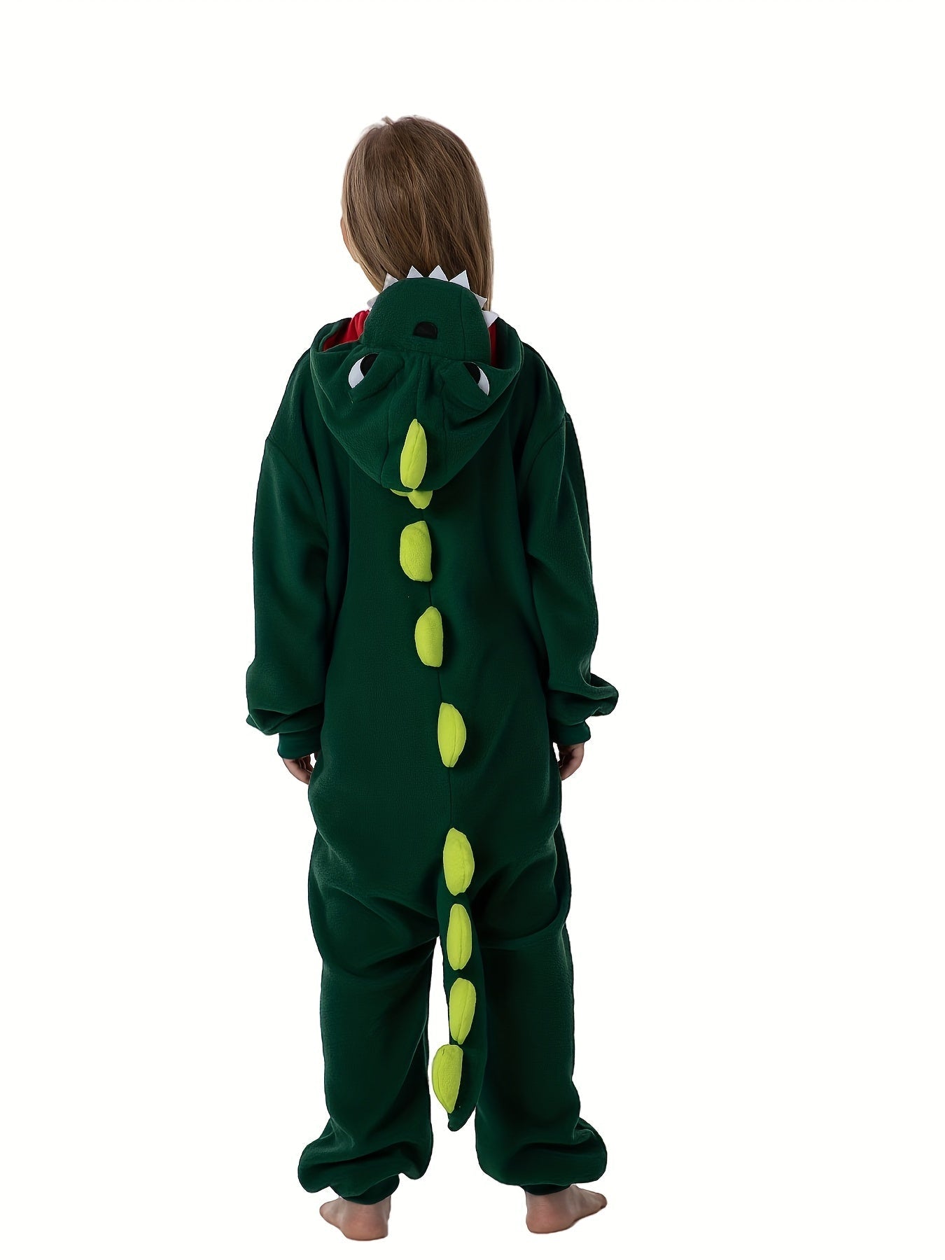 Charizard Kinderkostuum Onesie – Zachte Fleece Dierenpak met Vleugels & Capuchon – Verkleedpak voor Kinderen 4-10 Jaar