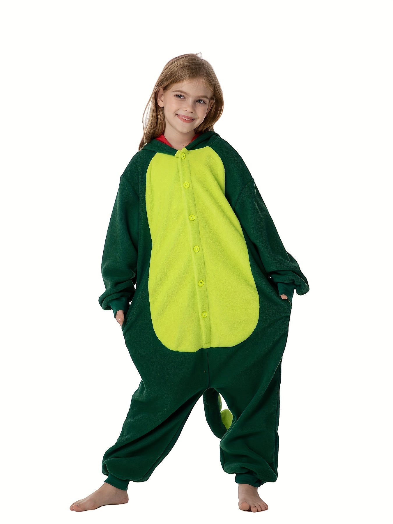 Charizard Kinderkostuum Onesie – Zachte Fleece Dierenpak met Vleugels & Capuchon – Verkleedpak voor Kinderen 4-10 Jaar