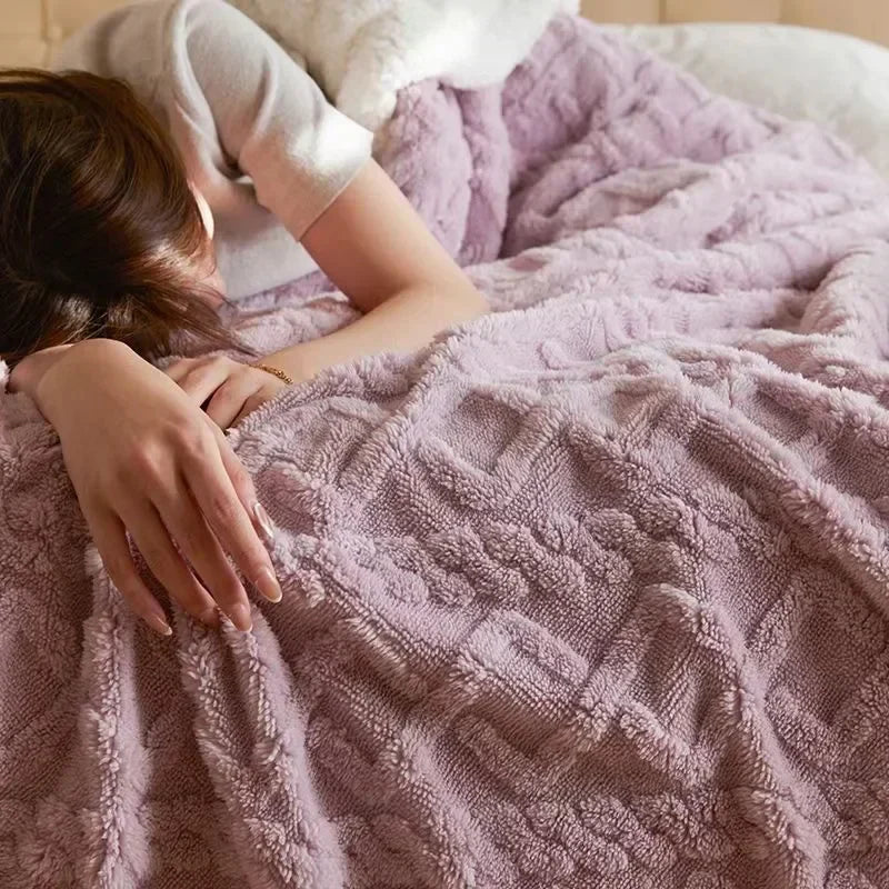 Luxe Winterdeken van Lamswol & Fleece – Extra Dik & Warm – Ademend & Zacht – Voor Slaapkamer & Woonkamer