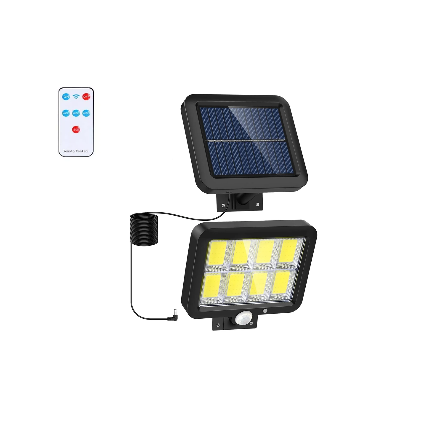 Zonnepaneel Buitenlamp met Bewegingssensor – 78 LED – IP65 Waterdicht – 4 Lichtstanden – Wandmontage