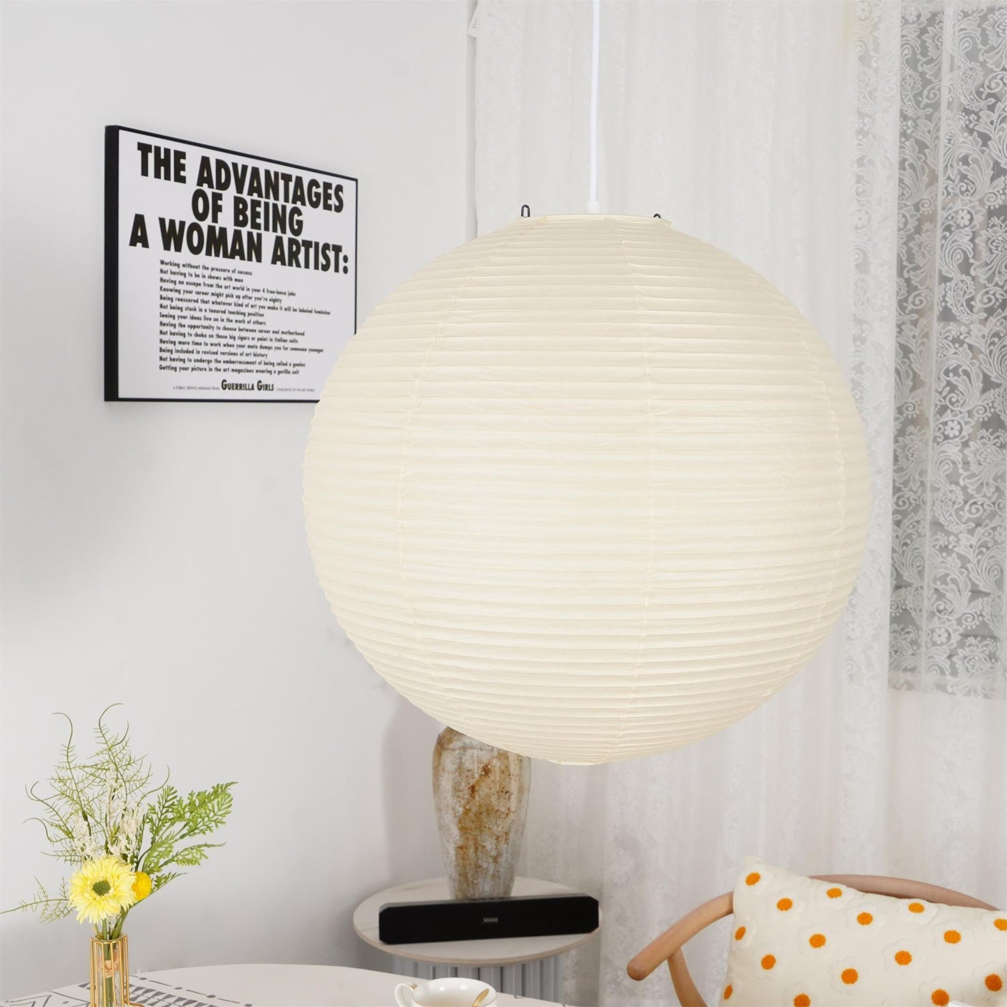 Akari A-serie Hanglamp – Japanse Papieren Lantaarn – Mid-Century Modern – E27 Fitting – Diverse Maten