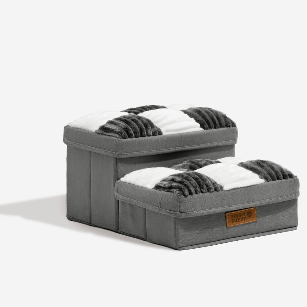 NapSteps Luxe Hondentrap met Opbergruimte – 2 of 3 Treden, Schachtdesign, Antislip & Zacht Kussen (tot 20 kg)