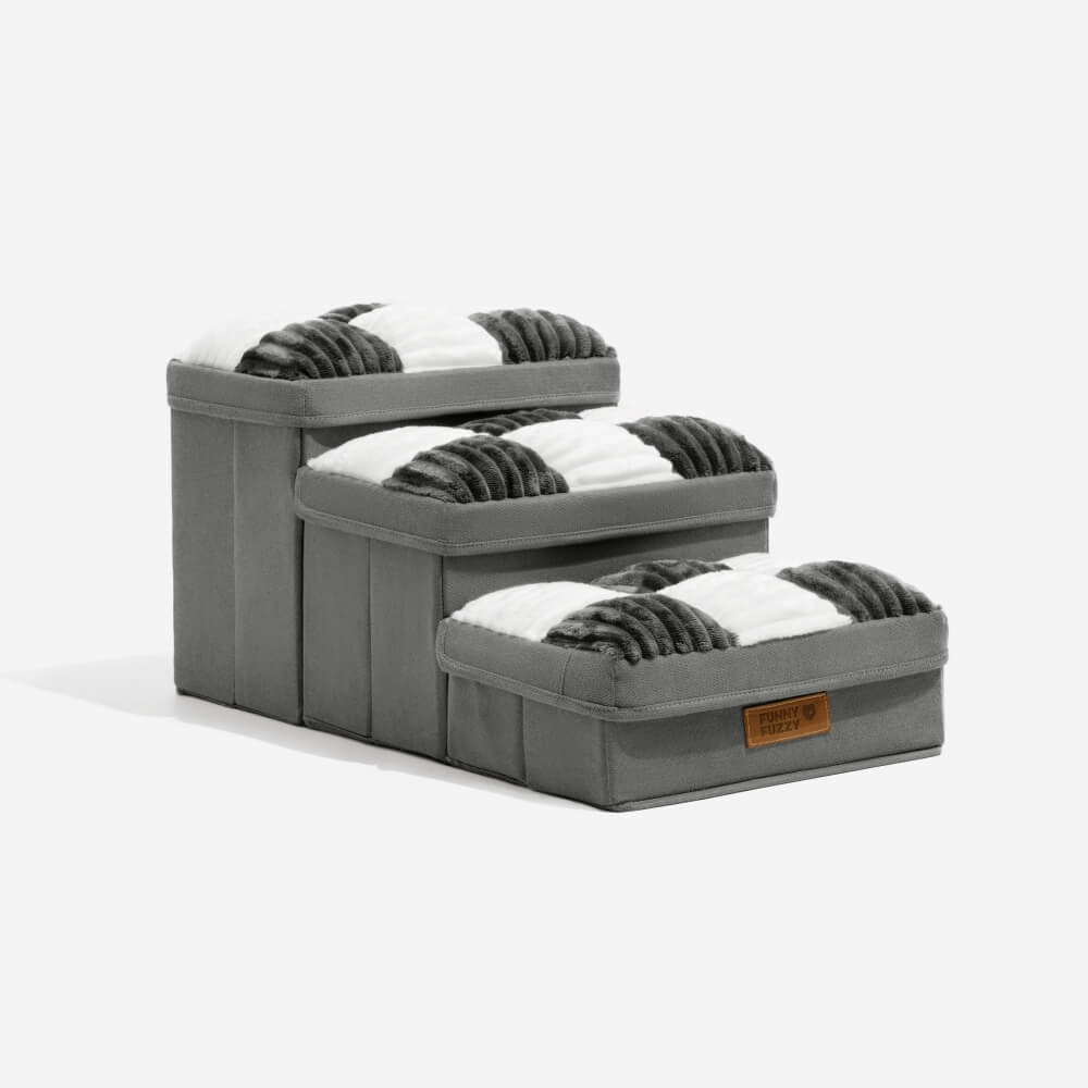 NapSteps Luxe Hondentrap met Opbergruimte – 2 of 3 Treden, Schachtdesign, Antislip & Zacht Kussen (tot 20 kg)