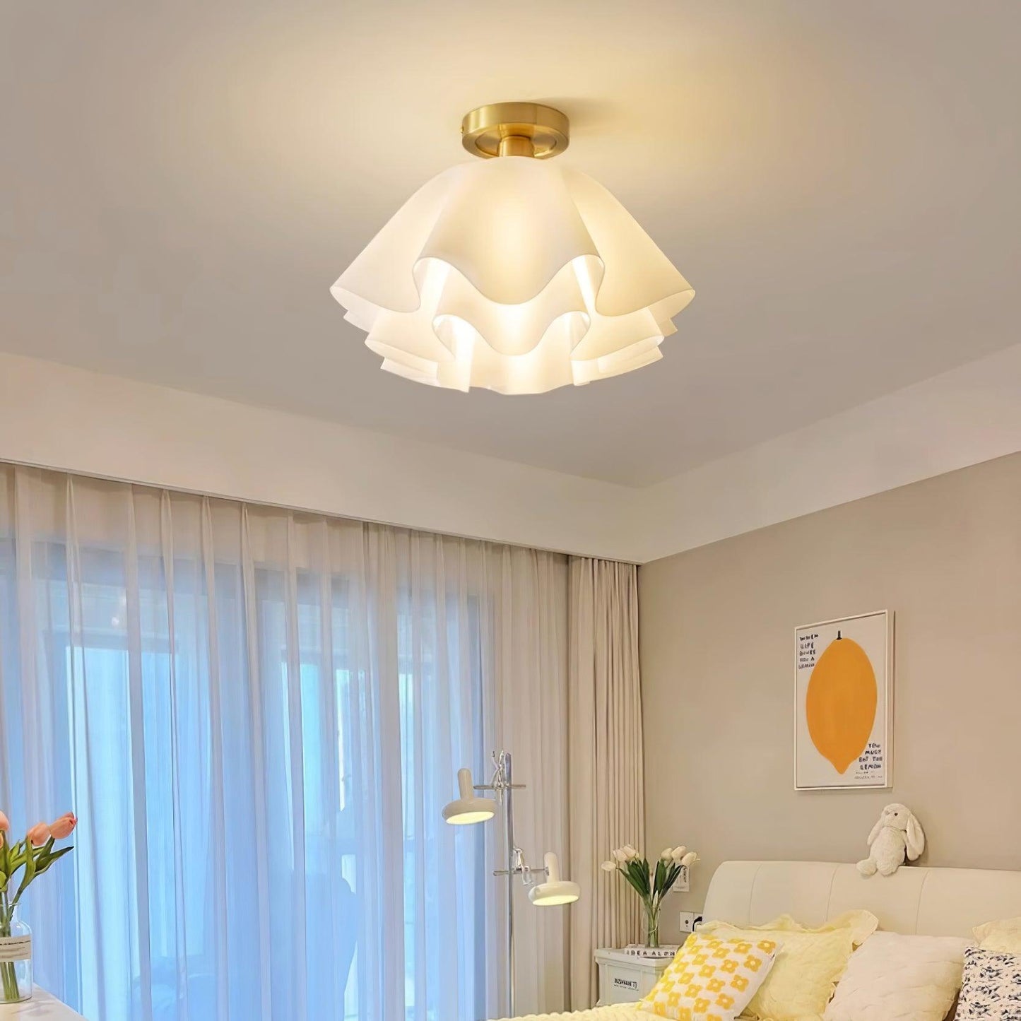 Bloemvormige plafondlamp