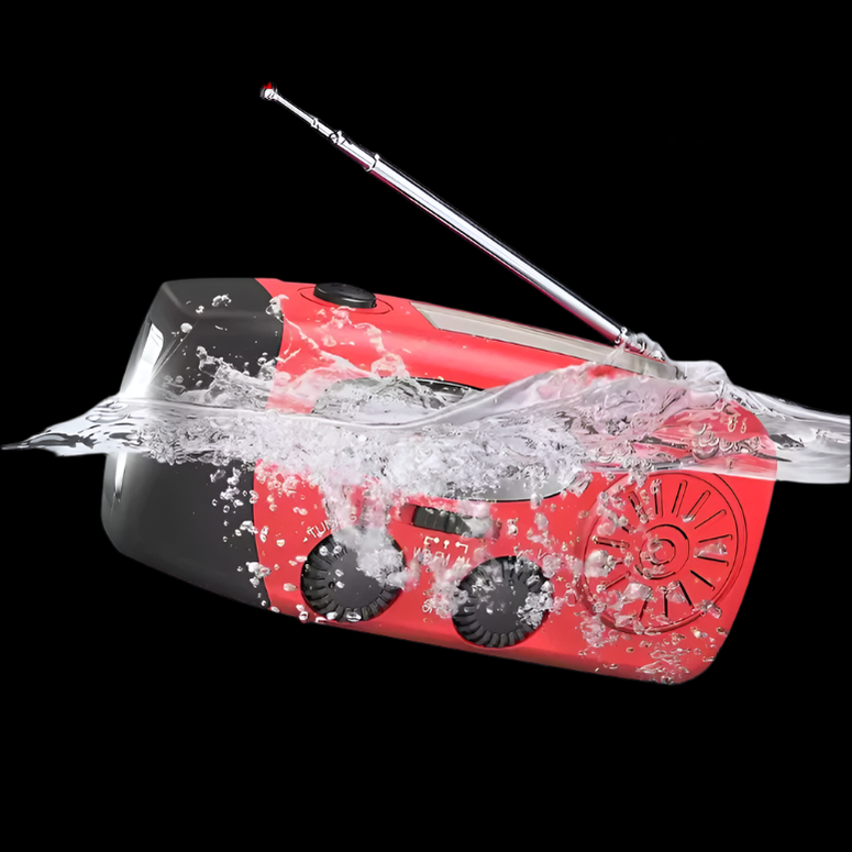 Noodradio op Zonne-energie – Met Handcrank, USB Powerbank & LED Zaklamp, AM/FM voor Outdoor en Noodsituaties