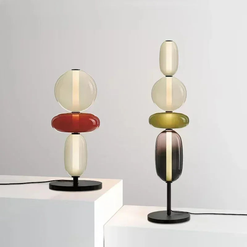 Italiaanse Design Vloerlamp – Gekleurd Glas & LED – Modern & Creatief – Voor Woonkamer, Slaapkamer & Studieruimte