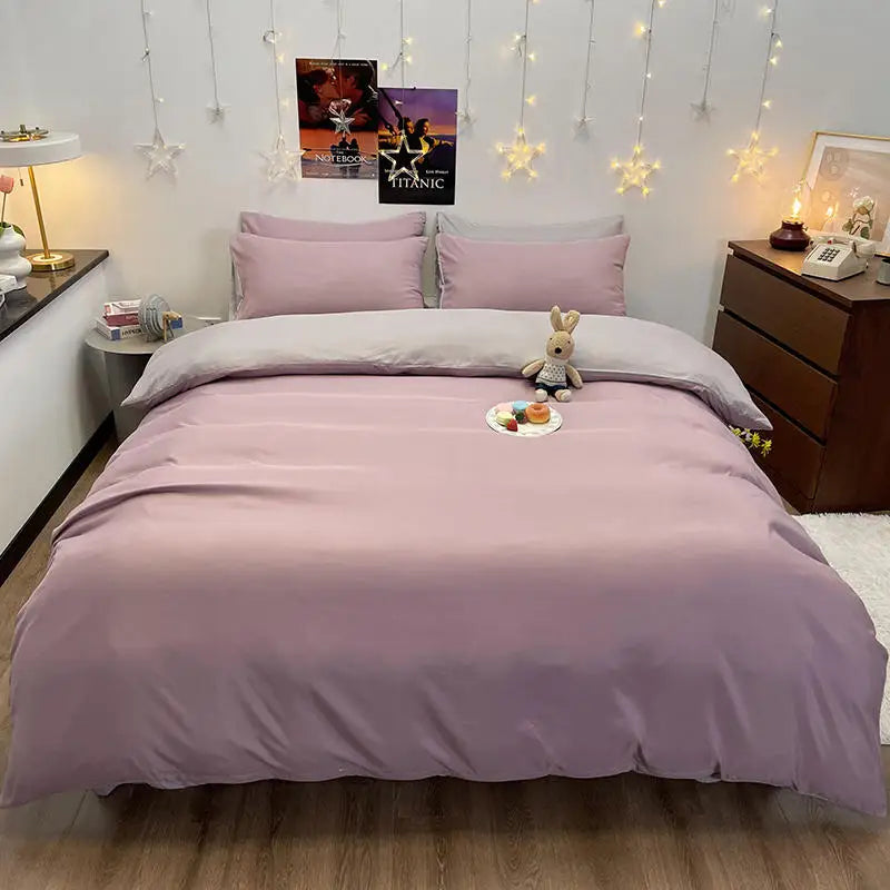 Donkergrijs Kleur Dekbedovertrek Dubbele Size funda nordica cama
