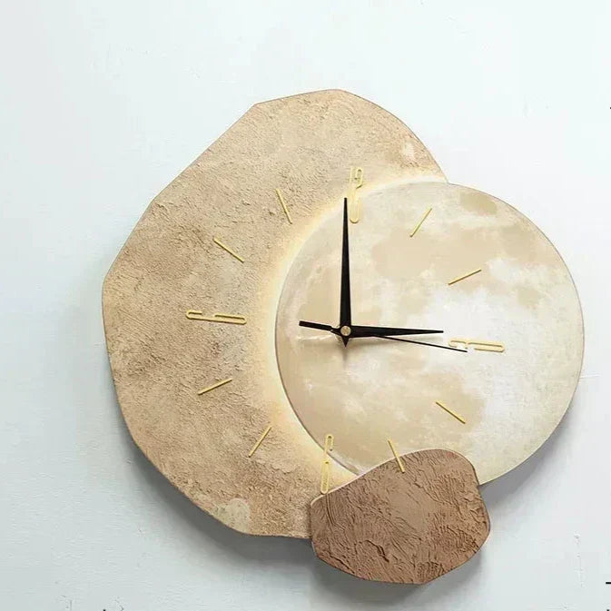 Moderne en esthetische creatieve decoratieve lichtgevende wandklok