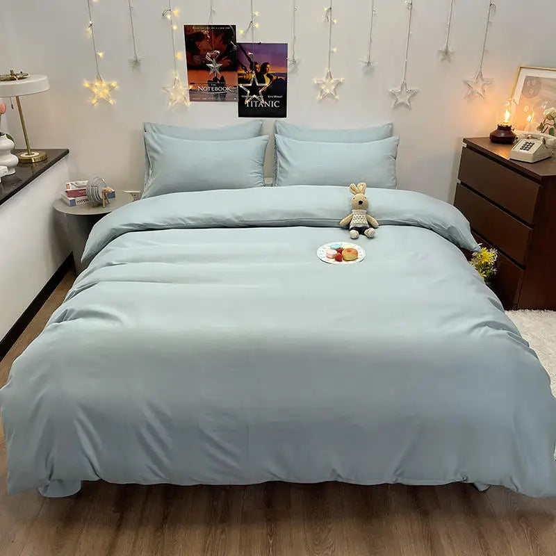 Donkergrijs Kleur Dekbedovertrek Dubbele Size funda nordica cama