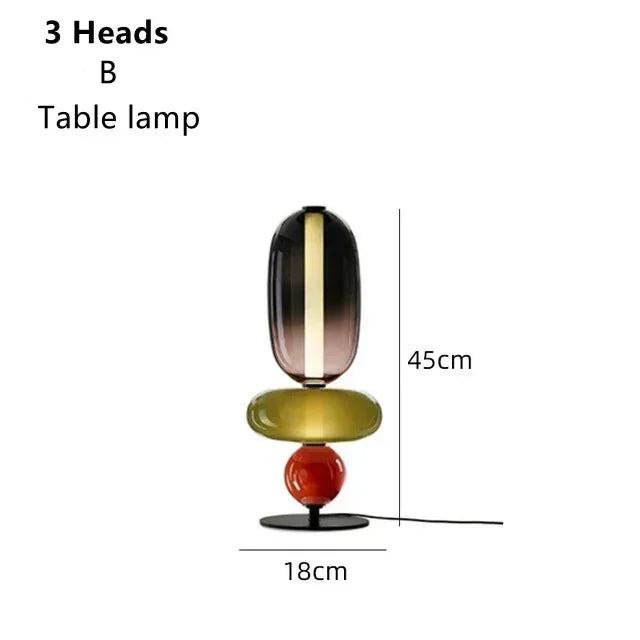 Italiaanse Design Vloerlamp – Gekleurd Glas & LED – Modern & Creatief – Voor Woonkamer, Slaapkamer & Studieruimte