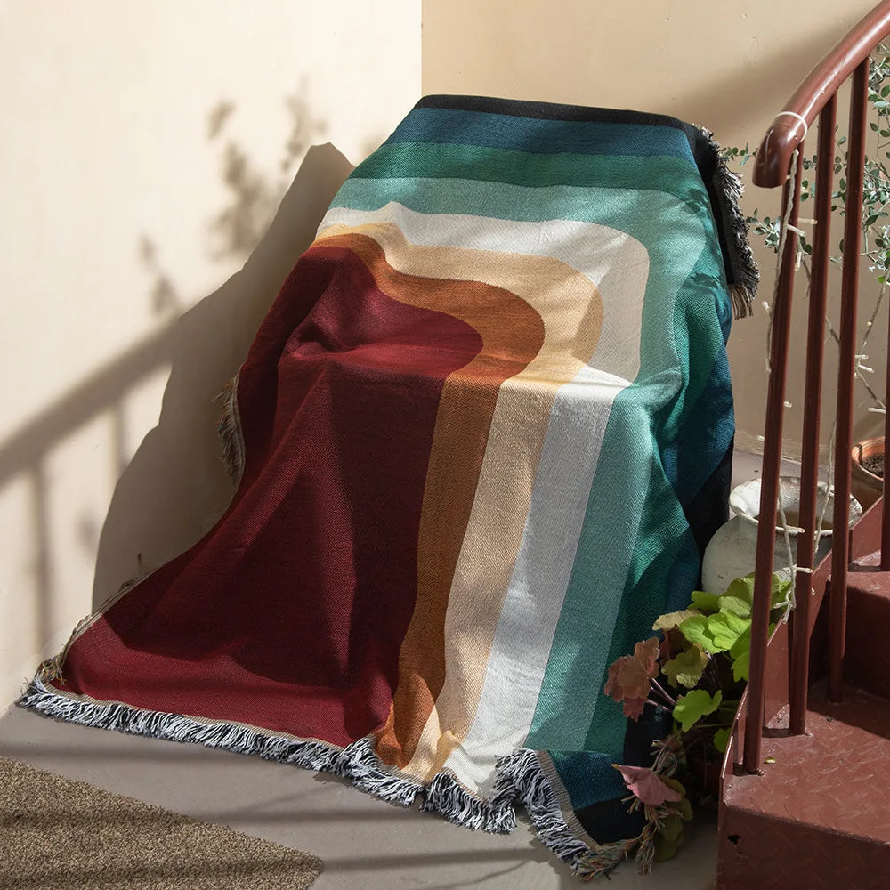 Regenboog Dekens Tapijt Decoratie Dekens Geweven Deken