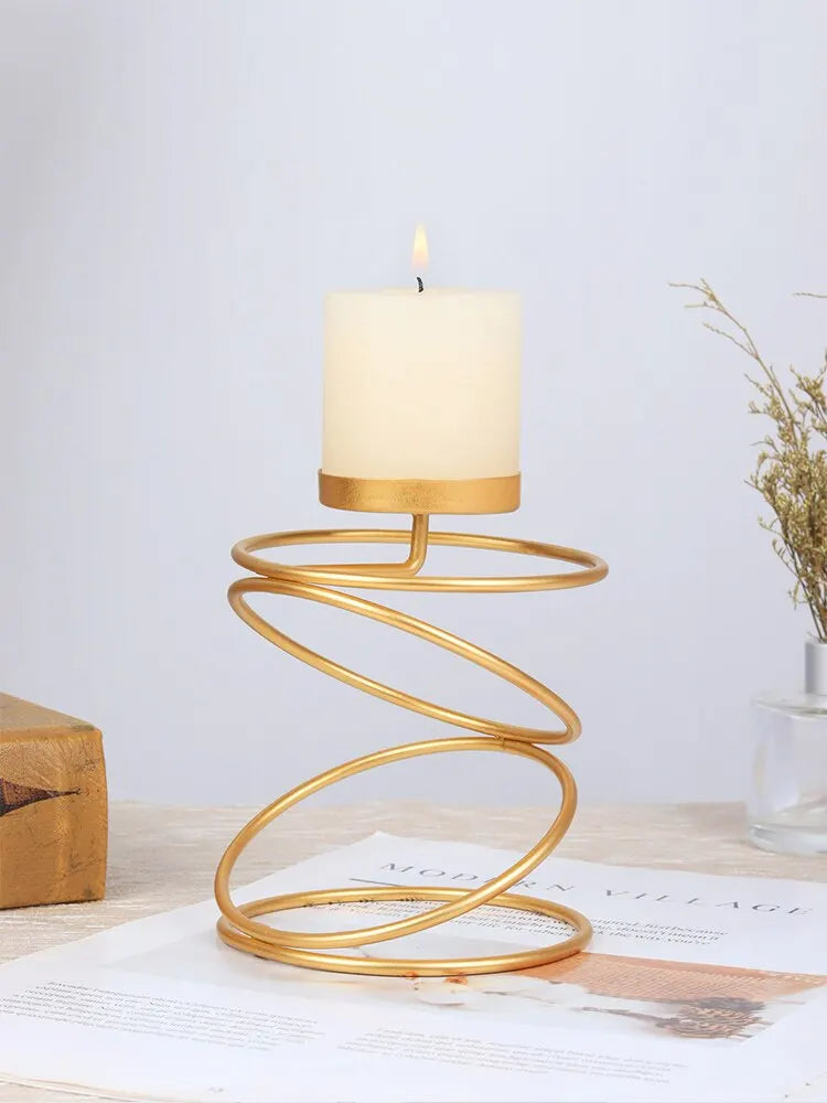 Luxe Stijl Metalen Kandelaars Eenvoudige Gouden Bruiloft Decoratie