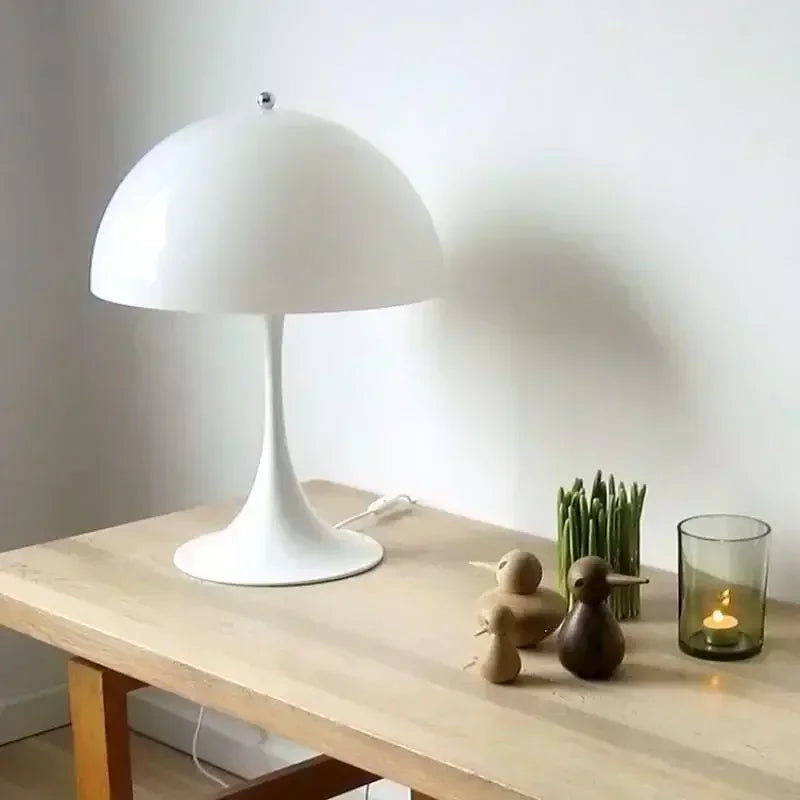 Nordic Deens Design LED Paddenstoel Vloerlamp – Glas & IJzer – 21-30W – Voor Woonkamer, Slaapkamer & Foyer