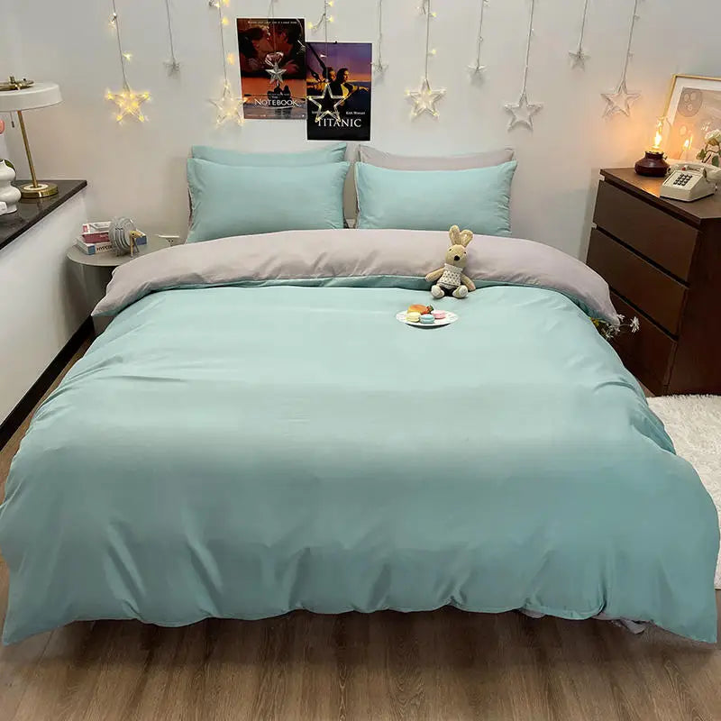 Donkergrijs Kleur Dekbedovertrek Dubbele Size funda nordica cama