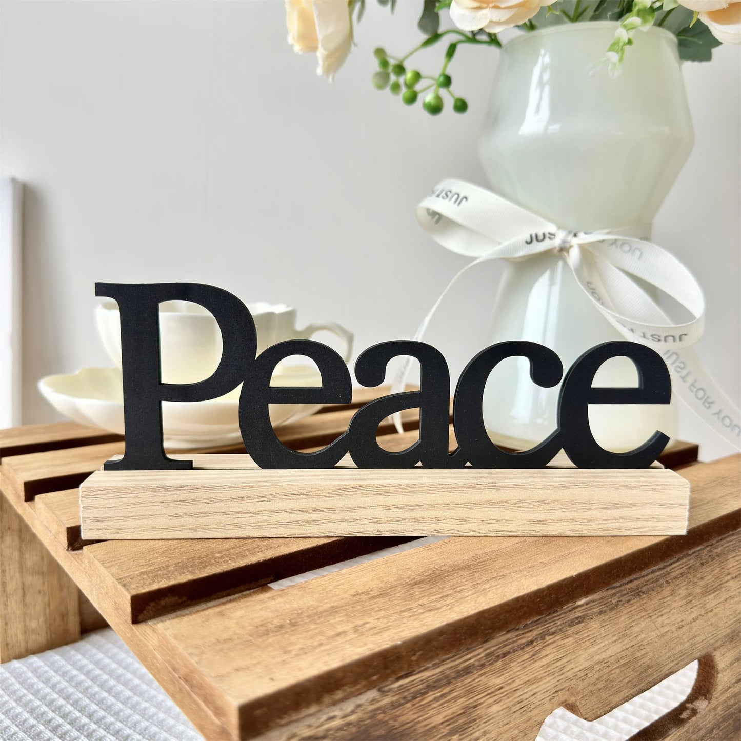 Inspirerend Zwart Houten Tafelbord-Motiverend Interieur Middelpunt