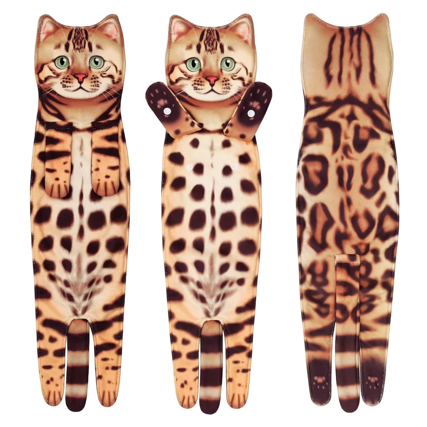 Grappige Kat Handdoekjes Badkamer Handdoek Met Hangende Lussen Snel Droog