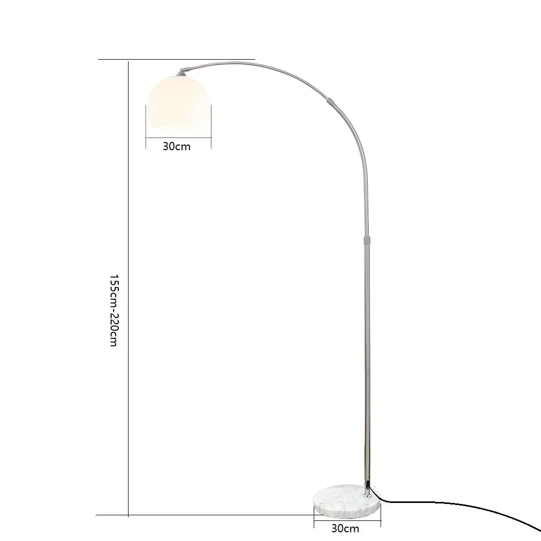 Verstelbare Booglamp met LED – Dimbaar & Modern Design – E27 Fitting – 11-15W – Chroom Afwerking