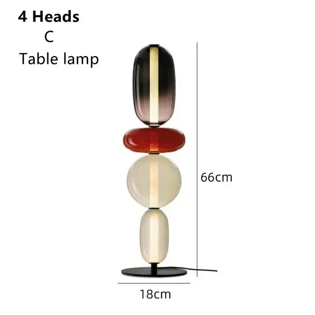 Italiaanse Design Vloerlamp – Gekleurd Glas & LED – Modern & Creatief – Voor Woonkamer, Slaapkamer & Studieruimte