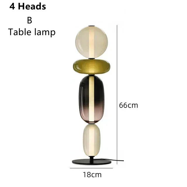 Italiaanse Design Vloerlamp – Gekleurd Glas & LED – Modern & Creatief – Voor Woonkamer, Slaapkamer & Studieruimte