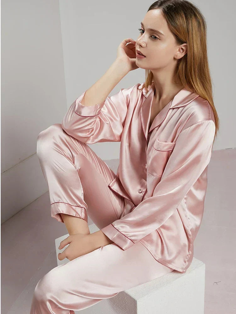 Zijden Pyjama Dames – 100% Natuurlijke Zijde – Luxe Nachtkleding & Loungewear – Hypoallergeen & Ademend