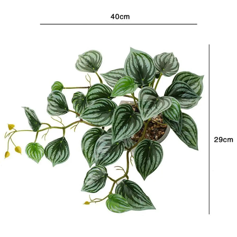 Kunst Monstera 40 cm in sierpot zwart