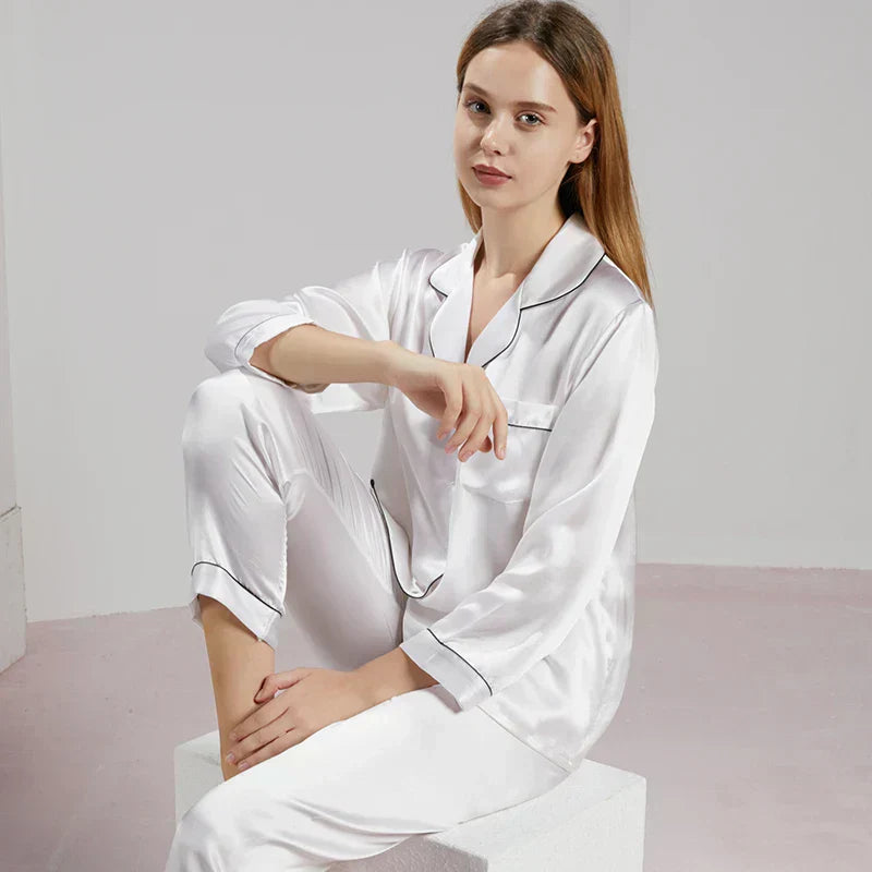 Zijden Pyjama Dames – 100% Natuurlijke Zijde – Luxe Nachtkleding & Loungewear – Hypoallergeen & Ademend