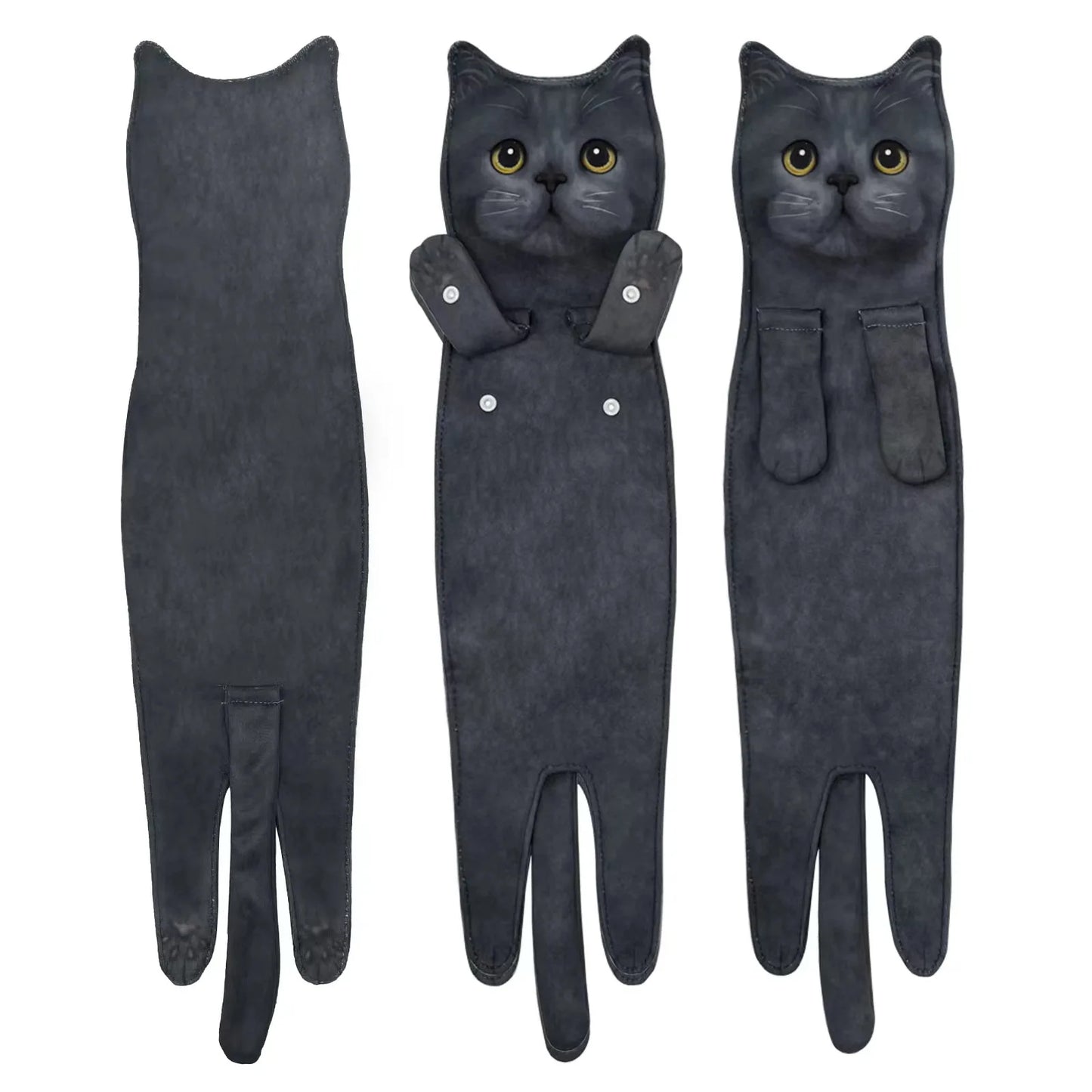 Grappige Kat Handdoekjes Badkamer Handdoek Met Hangende Lussen Snel Droog