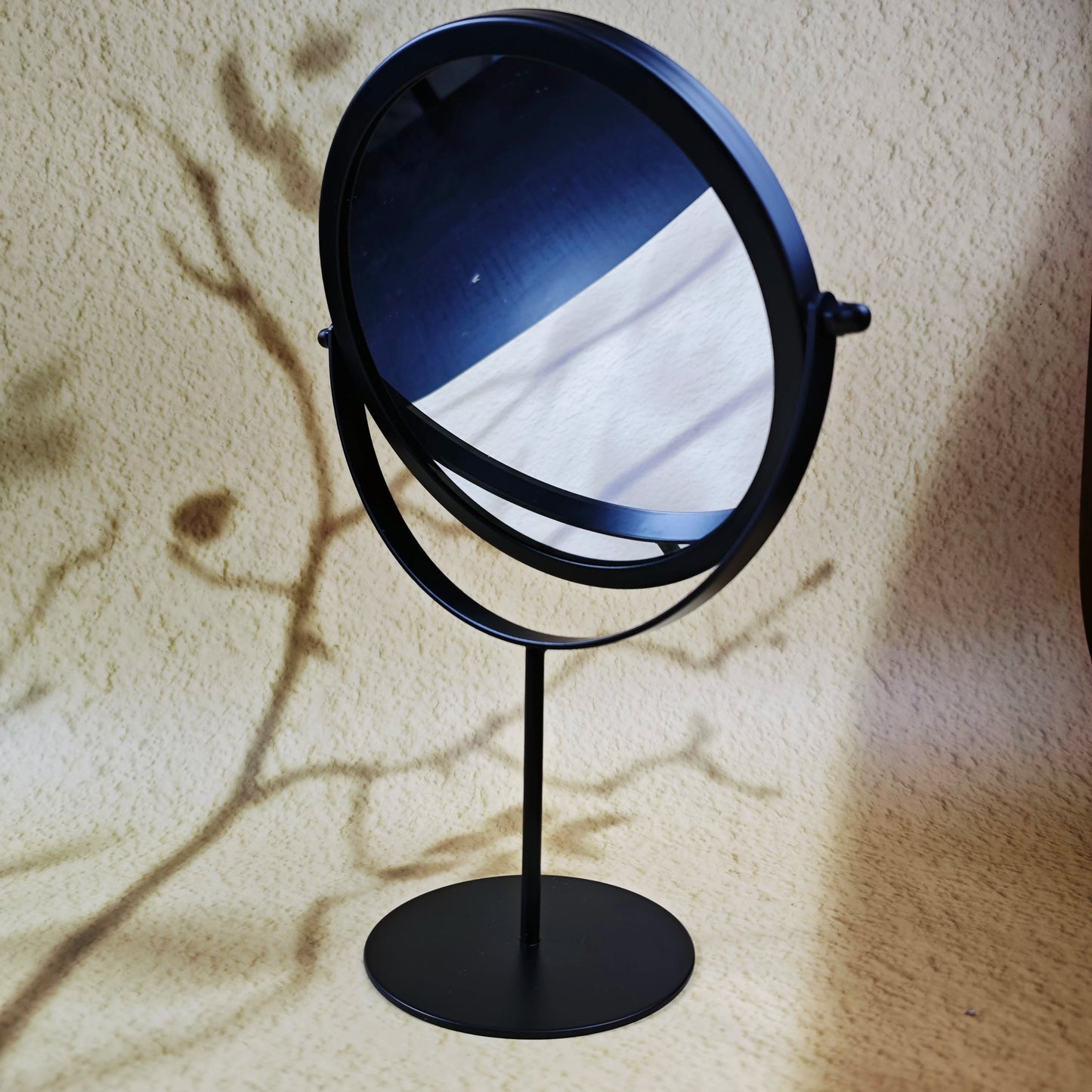 360 Graden Roteren Ijzeren Desktop Spiegel Textuur Dames Make-Up Spiegel