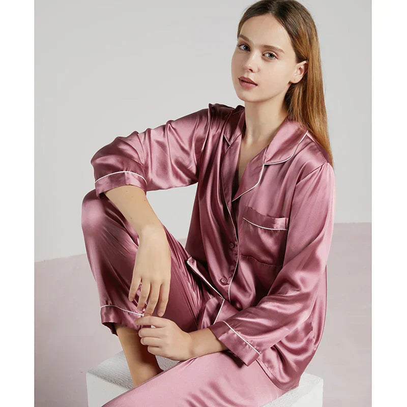 Zijden Pyjama Dames – 100% Natuurlijke Zijde – Luxe Nachtkleding & Loungewear – Hypoallergeen & Ademend