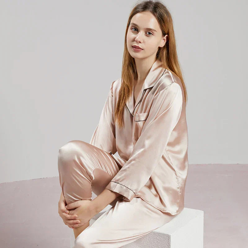 Zijden Pyjama Dames – 100% Natuurlijke Zijde – Luxe Nachtkleding & Loungewear – Hypoallergeen & Ademend
