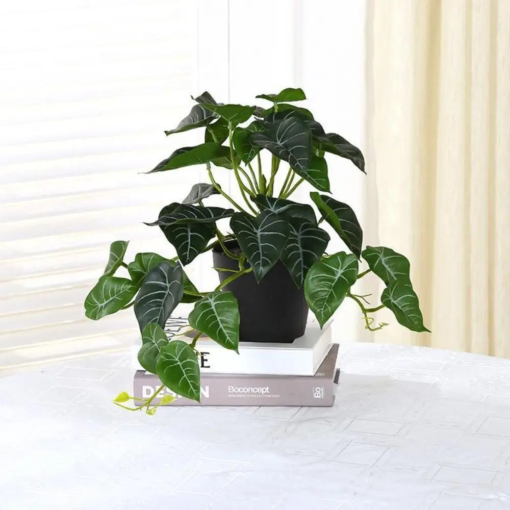 Kunst Monstera 40 cm in sierpot zwart